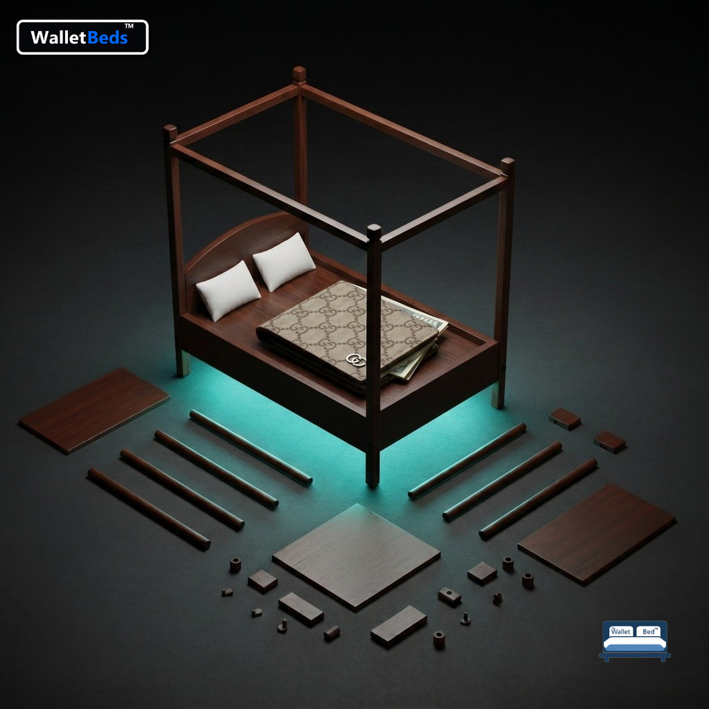 Four-Poster Canopy Edition Wallet Bed