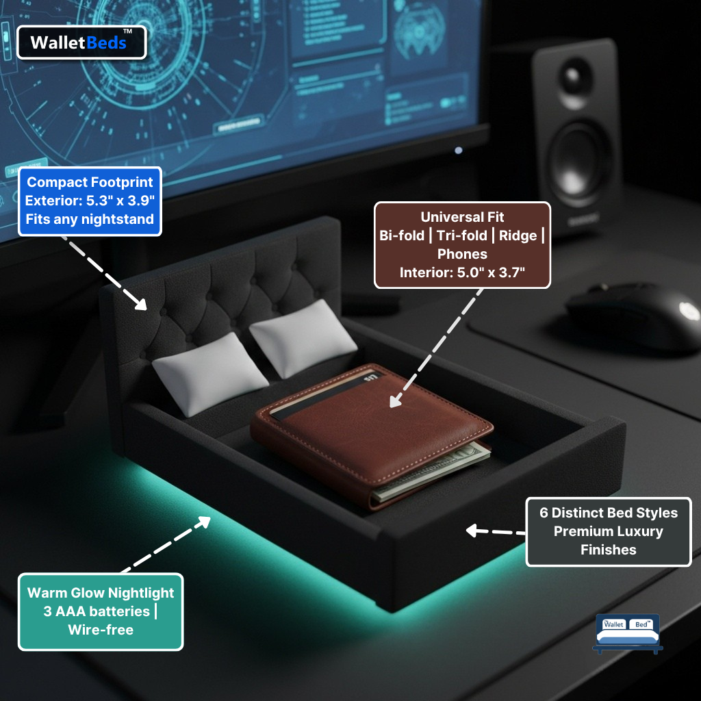 Wallet Bed Features Infographic