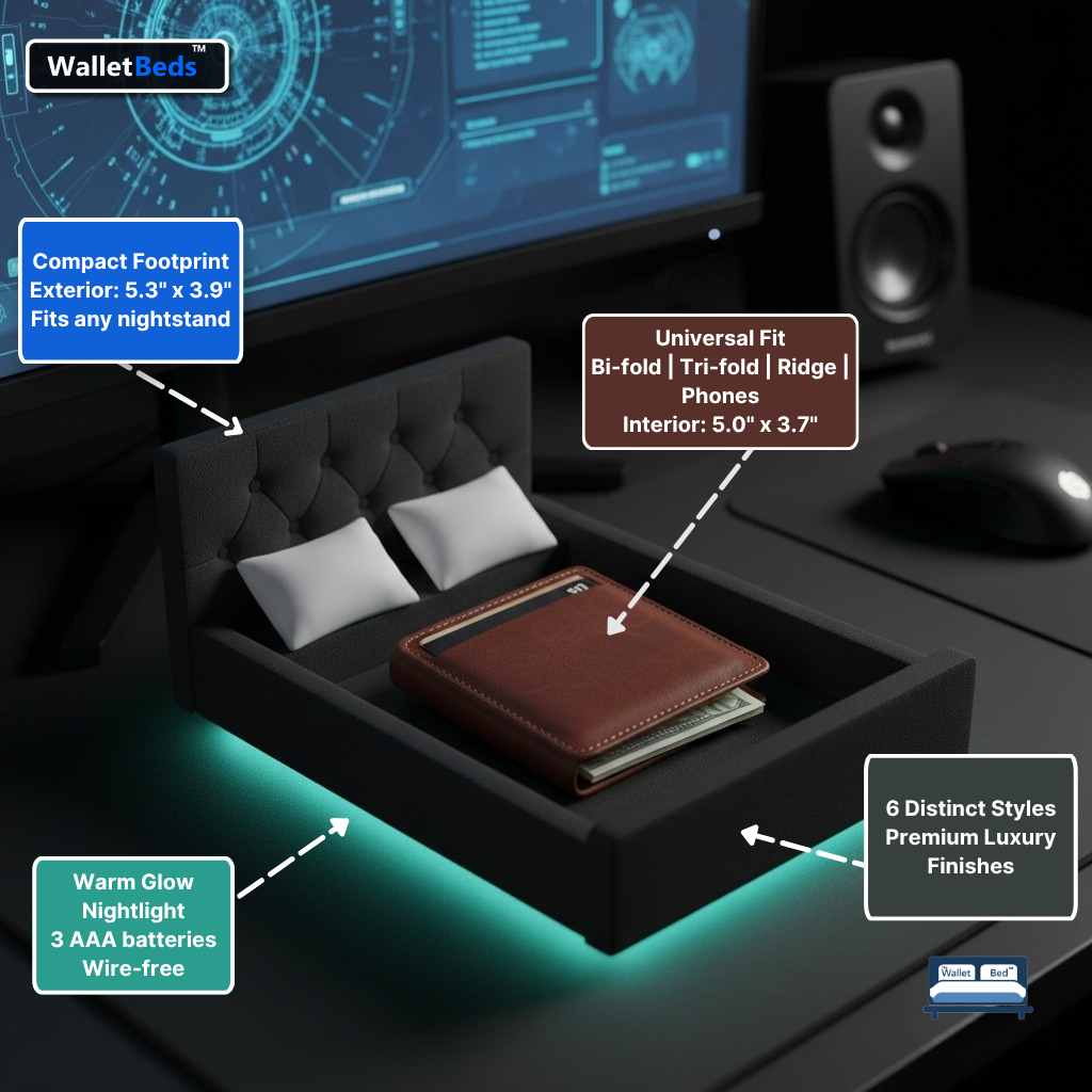 Wallet Bed Features Infographic
