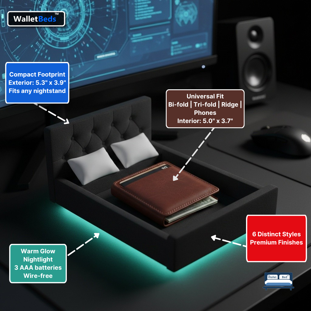 Wallet Bed Features Infographic