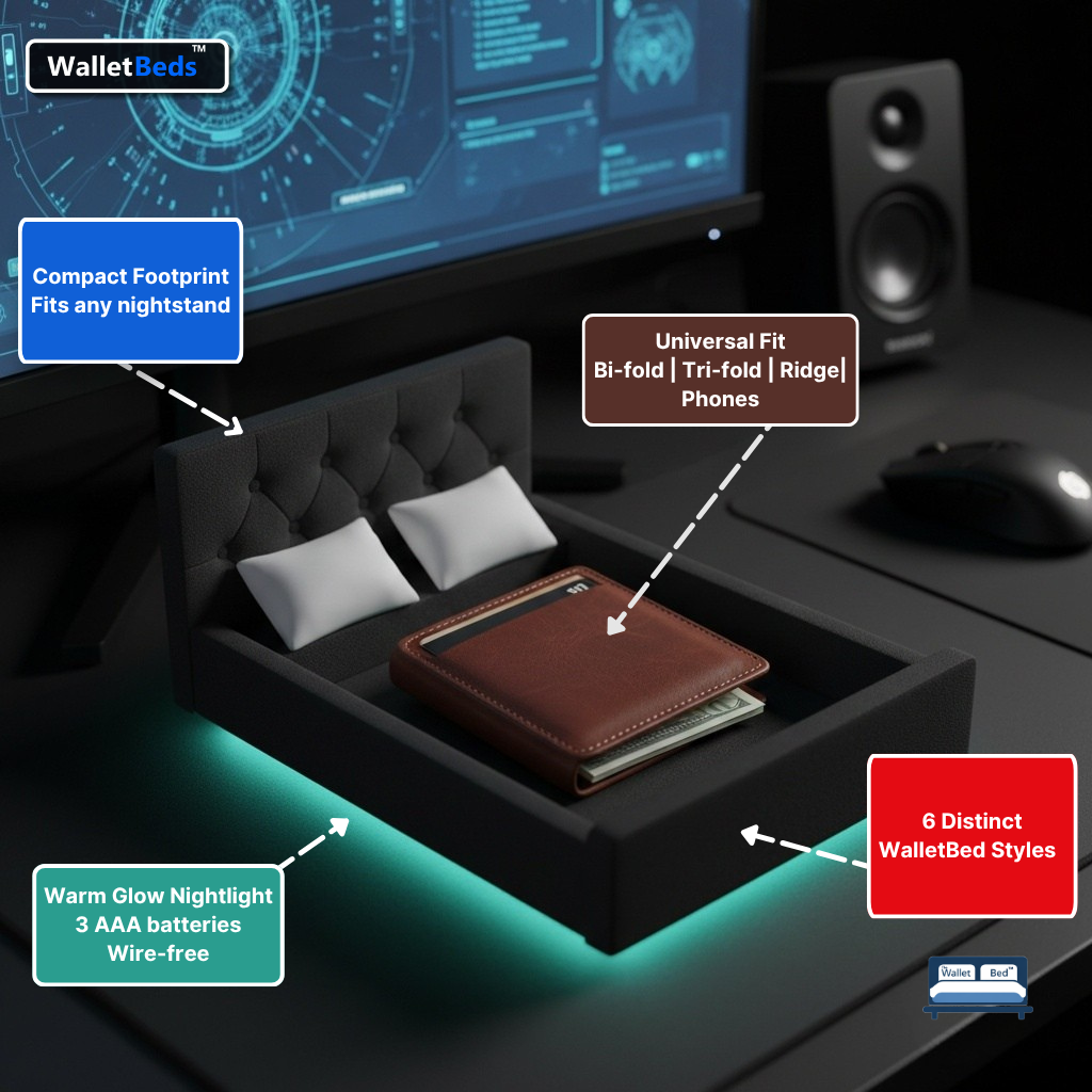 Wallet Bed Features Infographic