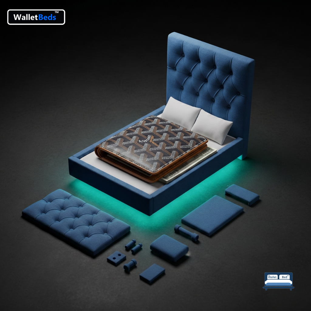 Royal Blue Tufted Edition Wallet Bed